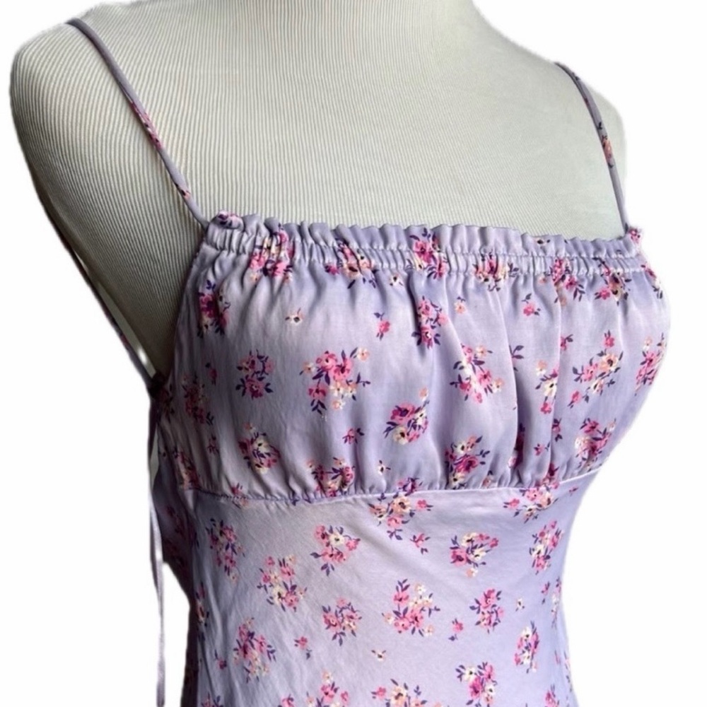 Zara Lavender Floral Slip Maxi Dress Size L